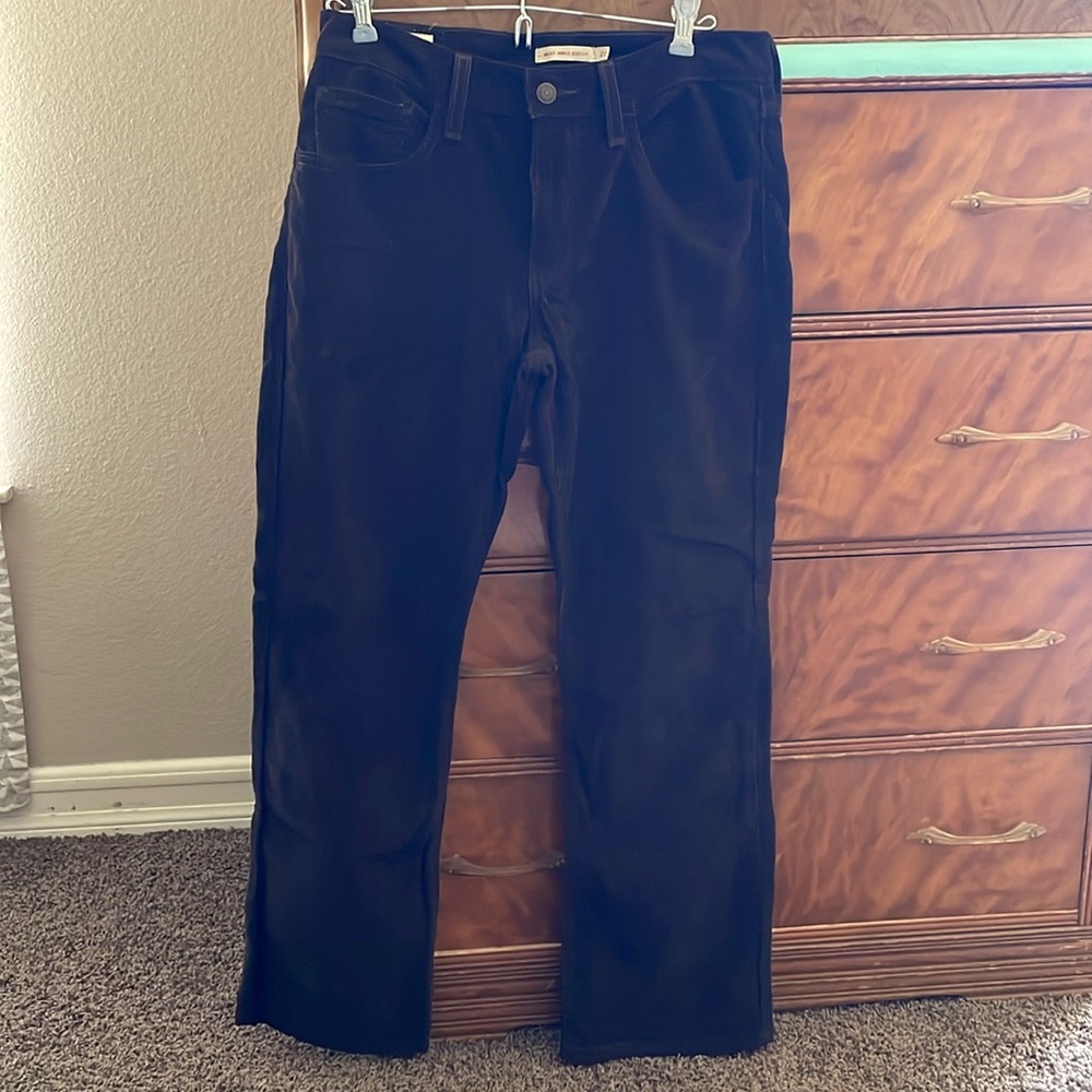 Levi’s Premium Dark Chocolate Brown Middy Ankle Bootcut Corduroy Jeans